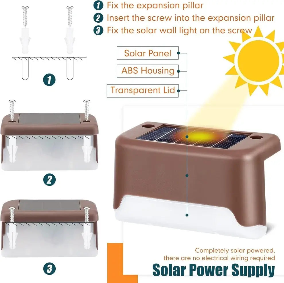 🔆 Solar LED Deck Lights (Pack of 4) ( Delivered in 3 to 5 Days Guaranteed ✅ )