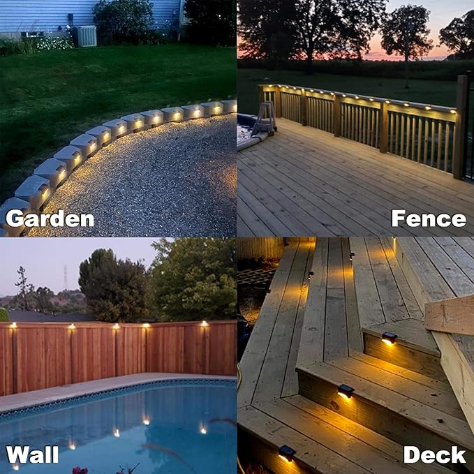 🔆 Solar LED Deck Lights (Pack of 4) ( Delivered in 3 to 5 Days Guaranteed ✅ )