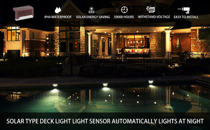 🔆 Solar LED Deck Lights (Pack of 4) ( Delivered in 3 to 5 Days Guaranteed ✅ )